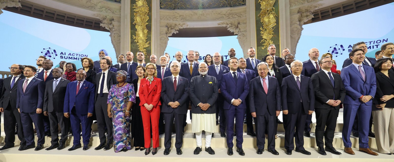 Prime Minister Shri Narendra Modi & President of the French Republic, H.E. Mr. Emmanuel Macron along with world leaders & global tech experts at the AI Action Summit in Paris