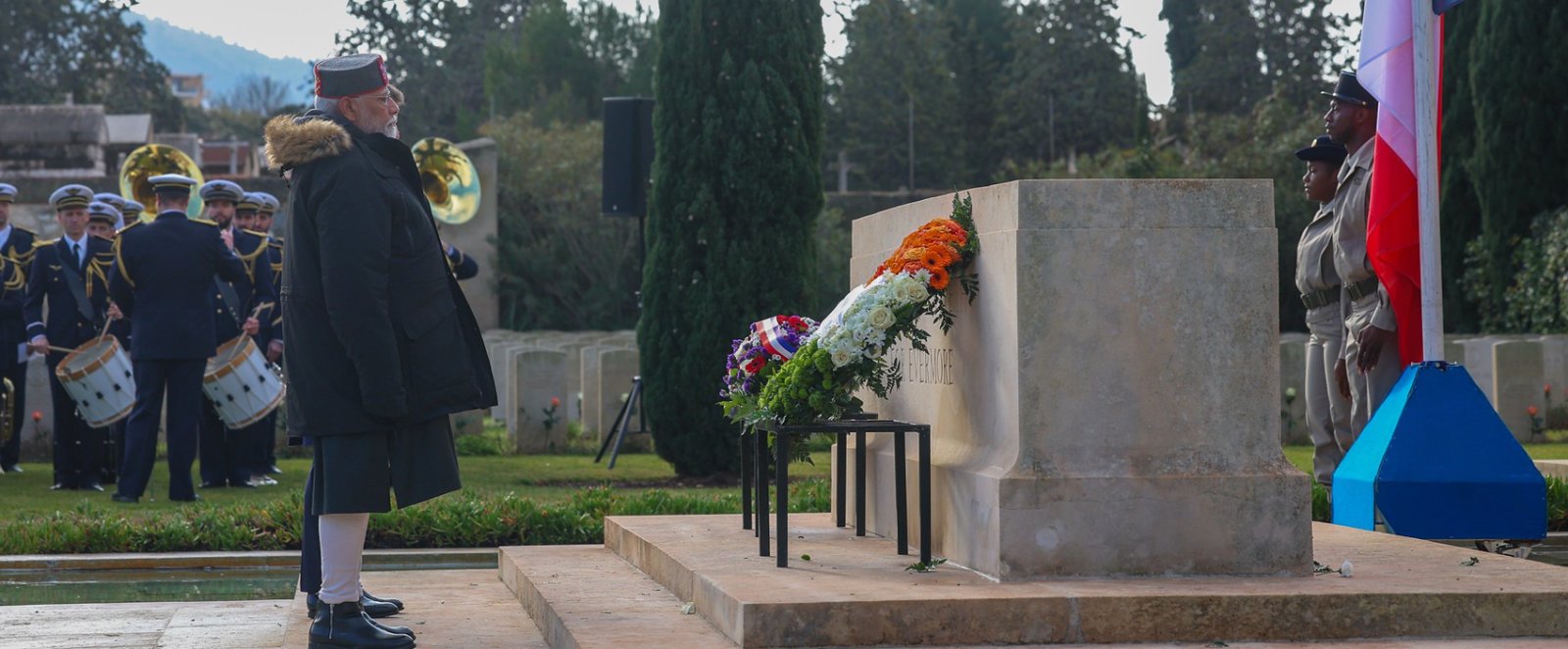 Prime Minister Shri Narendra Modi & President of the French Republic, H.E. Mr. Emmanuel Macron visited the Mazargues War Cemetery in Marseille, France