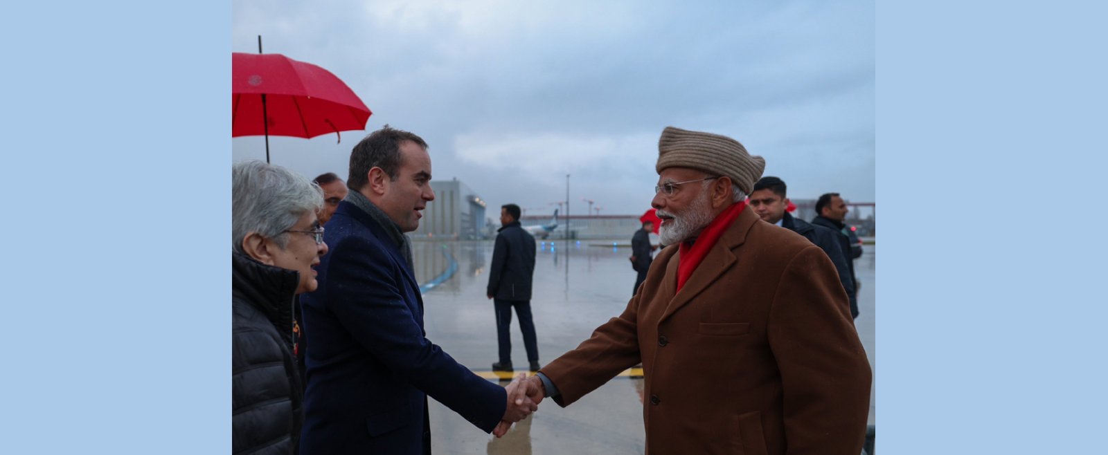 Warm welcome of Prime Minister Shri Narendra Modi by France's Minister of the Armed Forces Mr Sebastien Lecornu